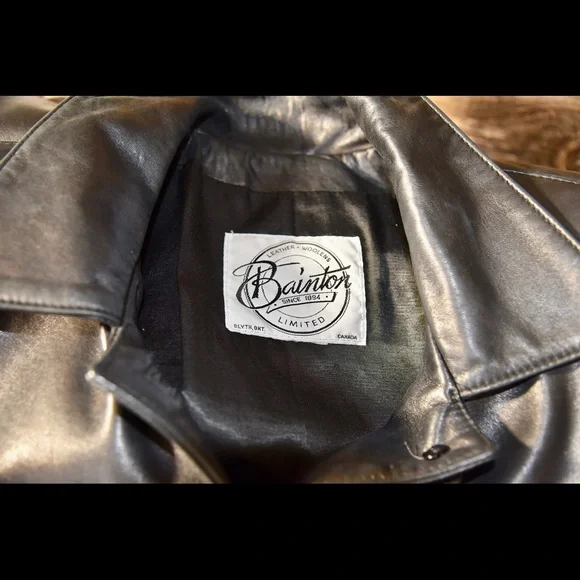 Canadian Made Genuine Leather Barn Style Black Jacket XL As New - Picture 5 of 10